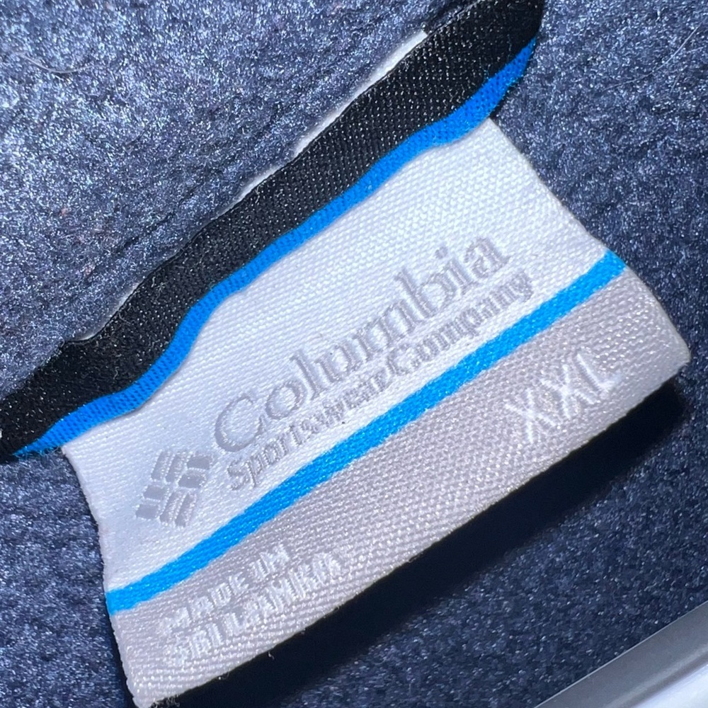 Columbia Men's Full Zip Up Fleece Mock Neck Jacket Navy Blue - Picture 3 of 3